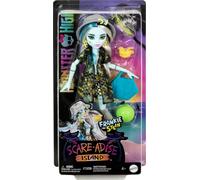 Monster High Poupée Frankie Stein Scare-adise Island, maillot, couverture et accessoires de plage