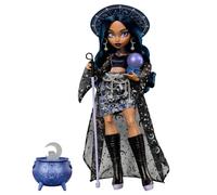 Monster High Poupée, Moonspell Magic Claire de Luna | Sorcière clairvoyante en tenue bleue avec chaudron surprise et accessoires : boule de cristal, chapeau, livre de sorts, JMB89
