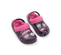 Monster High Sabots Noirs et Roses à cœurs pour Filles | Chaussures doublées moelleuses pour Le Quotidien | Motifs Amusants inspirés des séries télévisées | Produits dérivés