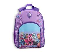 Monster High Sac à dos violet pour fille | Draculaura Frankie Stein Clawdeen Wolf | Fermeture éclair avec poche avant et dos rembourré