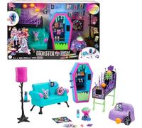 Monster High Coffret Salon des élèves Meubles et accessoires pour poupée 2 animaux Multicolore