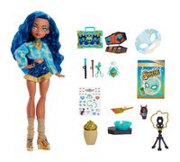 Monster High Secrets de Frayeurs Poupée Cleo De Nile | Set d'accessoires à déballer avec 13 surprises réalistes dont un masque, produits de maquillage et kit poterie, JMG74
