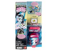 Monster High – Coffret Secrets de Beauté Frankie Stein – Poupée, kit teinture et console – JMG73