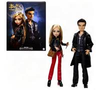 Monster High Skullector Buffy contre les vampires Coffret 2 poupées | Buffy et Angel coffret collection, vêtements similicuir, accessoires comme pieu et arbalète, socles, JLL00