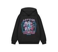 Monster High Sweat à Capuche Noir Let's Go Ghouls Girls | Pull de Dessin animé Fantastique pour Enfants | Vêtements décontractés à Manches Longues | Slogan des Personnages de
