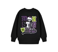 Monster High Sweat-Shirt Noir Girls | Haut à Manches Longues et col Rond avec crâne Vêtements de Dessin animé Classiques