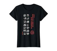 Monster Hunter Rise：SUNBREAK Gaming Design T-Shirt, Femme, Noir, XL