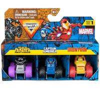 Monster Jam - 3 Minis Véhicules Marvel 1:87-3 Véhicules Authentiques Monster Trucks Officiels À Collectionner Echelle 1:87 - Jouet Enfant 3 Ans et + - Modèle Aléatoire