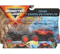 Monster Jam 6060878 Officiel Max-D vs. Radical Rescue Monster Trucks à Changement de Couleur, échelle 1/64