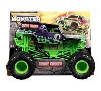 Monster Jam Camion monstre grave Digger, jouet en métal moulé sous pression à grande échelle avec pneus BKT, produit officiel Spin Master, pour les personnes de plus de 3 ans.