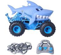 Monster Jam Camion Rc Chomping Megalodon, Monster Truck Télécommandé À L'échelle 1:15 Avec 3 Modes D'action, Chaîne Et Manette, Jouets Pour Garçons Et Filles De 4 Ans Et Plus