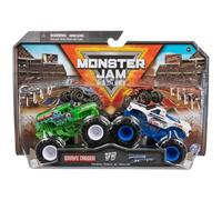 Monster Jam, Camions Monstres en métal Salvager Contre Razin Kane Officiels, échelle 1:64, Jouets pour Enfants à partir de 3 Ans