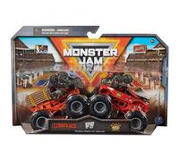 Monster Jam, Camions monstres moulés sous pression Lumberjack Vs. Axe, échelle 1:64, jouets pour enfants de 3 ans et plus