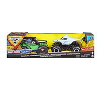 Monster Jam, Camions télécommandés Officiels exclusifs Amazon Grave Digger vs. Megalodon Racing Rivals, échelle 1:24 (Uniquement Disponible sur Amazon)