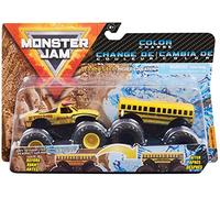 Monster Jam, Coffret de 2 Monster Trucks Authentiques, Monster Trucks en métal moulé à l'échelle 1:64 (Les Styles Peuvent Varier)