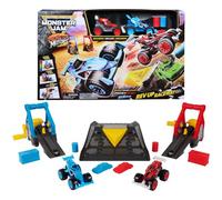 Monster Jam Coffret De Jeu Monster Motors Rev Up Raceway Avec 2 Monster Trucks Exclusifs, Megalodon & Power Rush, Jouets Pour Enfants De 3 Ans Et Plus