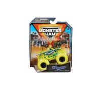 Monster Jam Collection - DieCast Truck Blue Thunder 1/64 collector Series 34 - Camion Monstre Jaune Neon - Set vehicule + carte