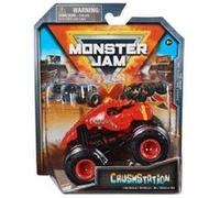 Monster Jam Collection - Truck Crushstation 1/64, Collector Series 34 - Camion Monstre Homard Rouge - Set Vehicule + Carte