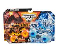 Monster Jam, Dragon Monster Trucks officiels Fire and Ice vs MAX-D, échelle 1:64, jouets pour enfants à partir de 3 ans