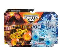 Monster Jam Monster Trucks Fire and Ice - Lot de 2 Whiplash vs Dragonoid, échelle 1:64