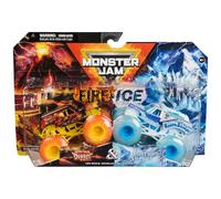 Monster Jam Fire & Ice 2024 Lot de 2 monstres moulés sous pression 1:64, Son-uva Digger vs Earth Shaker