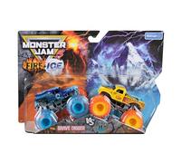 Monster Jam Fire & Ice Lot de 2 camions Monster Trucks moulés sous pression à l'échelle 1:64