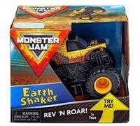 Monster jam geant : earth shaker - voiture jaune et noire 12x9cm (lxl) - vehicule miniature 1:43 nouvelle serie Jaune