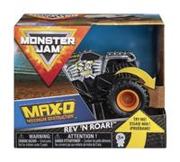 Monster Jam geant : rev'n Roar - Voiture Grise 12x9cm (LXL) - Set vehicule Miniature 1:43 Nouvelle Serie + Carte Tigre