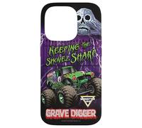 Monster Jam Keeping The Shovel Sharp Grave Digger Truck Coque pour iPhone 14 Pro