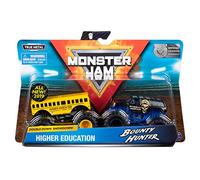 Monster Jam, Lot de 2 camions monstres moulés sous pression officiels de l'enseignement supérieur vs. Bounty Hunter, échelle 1:64, lot de 2