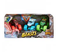 Monster Jam Lot De 3 Charged Beasts Avec Les Camions Dragon Octon8er Et Ice Dragon Camions Cool L Échelle 1 64 Moulage Par Injection