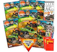 Monster Jam Lot de 6 sacs à friandises avec livres de coloriage, ustensiles de coloriage et autres sacs à friandises pour garçons et filles