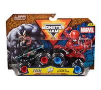 Monster Jam, Marvel ? Camions Monstres moulés sous Pression Venom Vs. The Amazing Spider-Man, échelle 1:64, Jouets pour Enfants pour garçons et Filles à partir de 3 Ans