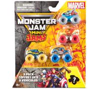 Monster Jam Marvel Lot de 5 mini confitures pour camion