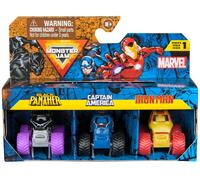 Monster Jam - 3 Minis Véhicules Marvel 1:87-3 Véhicules Authentiques Monster Trucks Officiels À Collectionner Echelle 1:87 - Jouet Enfant 3 Ans et + - Modèle Aléatoire
