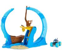 Monster Jam, Megalodon Loop of Doom Stunt Ensemble de Jeu avec Camion Monstre moulé sous Pression à l'échelle 1:64, Jouets pour Enfants pour garçons âgés de 3 Ans et Plus