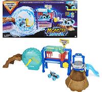 Monster Jam Megalodon Monster Wash, Comprend Un Camion Monstre Megalodon changeant de Couleur, des Jouets interactifs pour Enfants à partir de 3 Ans
