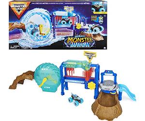 Monster Jam Megalodon Monster Wash, Comprend Un Camion Monstre Megalodon changeant de Couleur, des Jouets interactifs pour Enfants à partir de 3 Ans