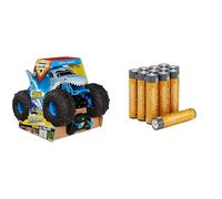 Monster Jam Megalodon Storm RC, 1:15, amphibie, 4+ Ans, & Piles AAA Alcalines Amazon Basics 12 pcs, 10 Ans
