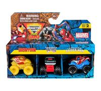 Monster Jam Mini Jams Marvel Bundle - Iron Man, Venom & The Amazing Spider-Man Mini Monster Trucks, Série 2, Lot de 3, à partir de 3 ans