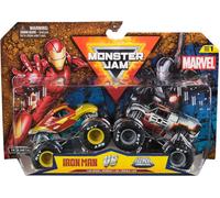 MONSTER JAM - modèle de collection en métal de Monster Truck, Marvel, set de 2 modèles, assortis, 1:64