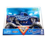 Monster Jam, Monster Truck Officiel Blue Thunder - Véhicule Collector moulé sous Pression - Échelle 1/24