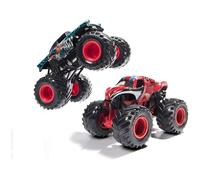 Monster Jam, Monster Trucks Marvel Venom vs. The Amazing Spider-Man Officiels en métal moulé, échelle 1:64, Jouets pour Enfants à partir de 3 Ans