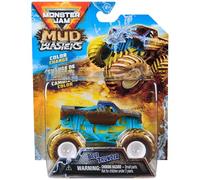Monster Jam, Mud Blasters, Blue Thunder, Camion à Changement de Couleur, véhicule en métal à l'échelle 1:64, Jouets pour garçons et Filles à partir de 3 Ans
