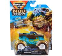 Monster Jam Mud Blasters, Blue Thunder Monster truck qui change de couleur, véhicule en métal moulé à l'échelle 1:64, jouets pour garçons et filles à partir de 3 ans