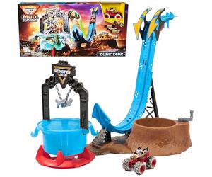 Monster Jam Mud Blasters, Coffret Monster Mutt Dalmatian Dunk Tank, Changement de Couleur, Cadeaux pour garçons et Filles à partir de 3 Ans
