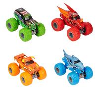 MONSTER JAM - PACK DE 4 VÉHICULES DIE CAST 1:64 - 4 Véhicules Authentiques Monster Trucks Officiels Show Monster Jam À Collectionner Echelle 1:64 - Jouet Enfant 3 Ans et +