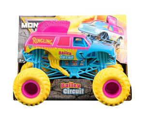 Monster Jam, Ringling Bailey Circuit Monster Truck officiel Collectionneur moulé sous pression Échelle 1:24 Jouet pour garçons et filles à partir de 3 ans
