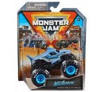 pour Monster Jam Serie 34 - Megalodon, echelle 1/64, Bleu, Metal - Camion Truck Requin - Show, Cascades - Set vehicule + Carte
