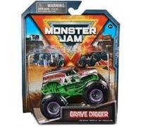 Monster Jam Show Cascade - Vehicule Grave Digger - Echelle 1:64, Metal - Diecast Truck Series 34 - Set Voiture + Carte